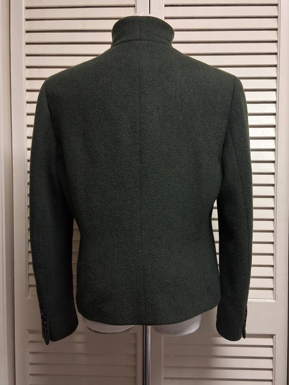 Vintage Ralph Lauren Lauren Dark Forest Green Textured Jacket - Picture 7 of 16